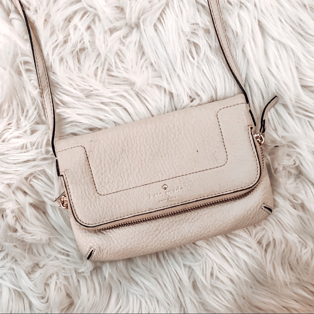 Nude Kate Spade Crossbody Purse